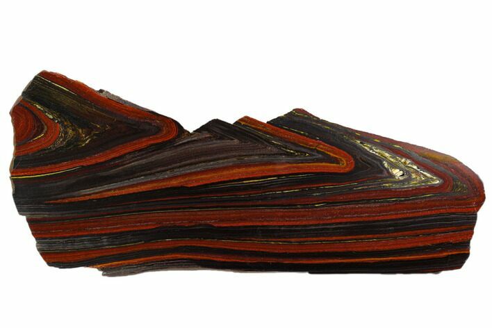 Polished Tiger Iron Stromatolite - Billion Years #129266